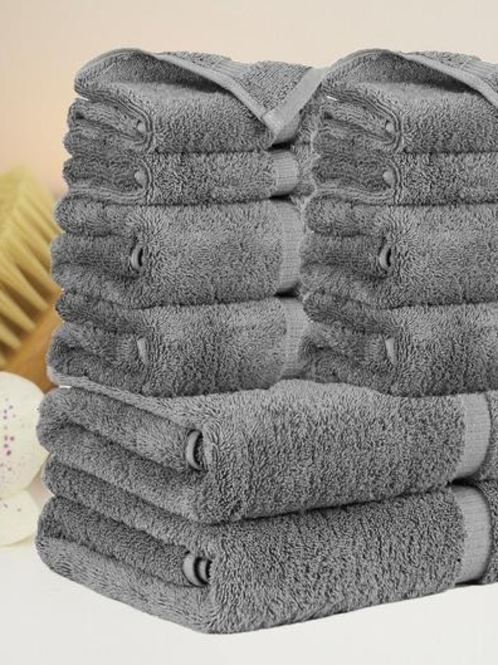 Ultra-Soft 10 Piece Towel Set Many Colors Bath Towel Set - Plush Absorbent Towel